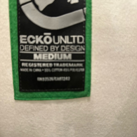 Vintage 90’s Y2K Ecko Unltd Green White Black Track Jacket Retro M - Picture 4 of 7